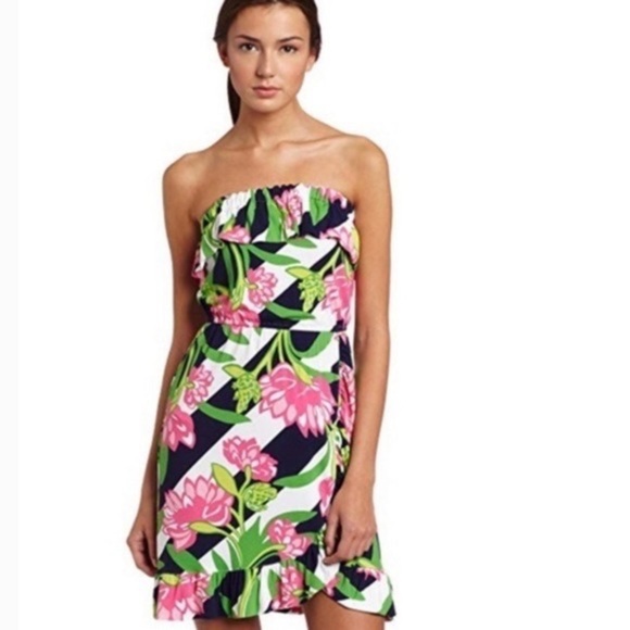 Lilly Pulitzer Jumping the Line Strapless Dress
 size XS .. - Picture 1 of 6